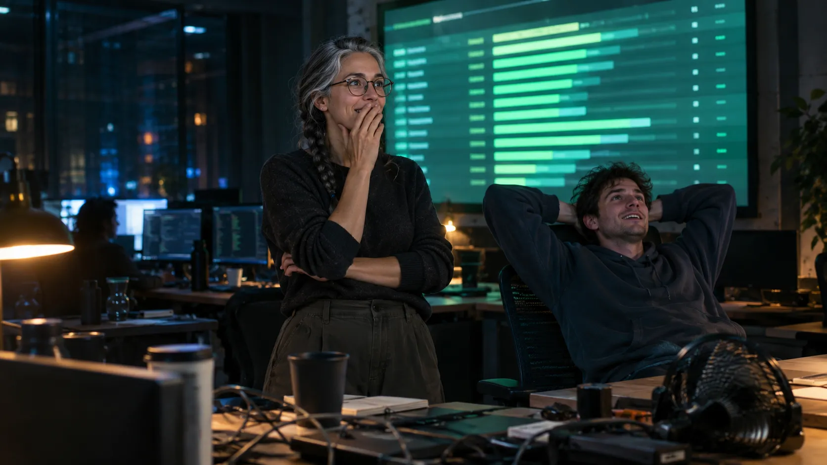 Meta Tops The AI Board And Nobody's Benchmark Survived Contact — AI-generated photograph · Fictional scene — no real people depicted