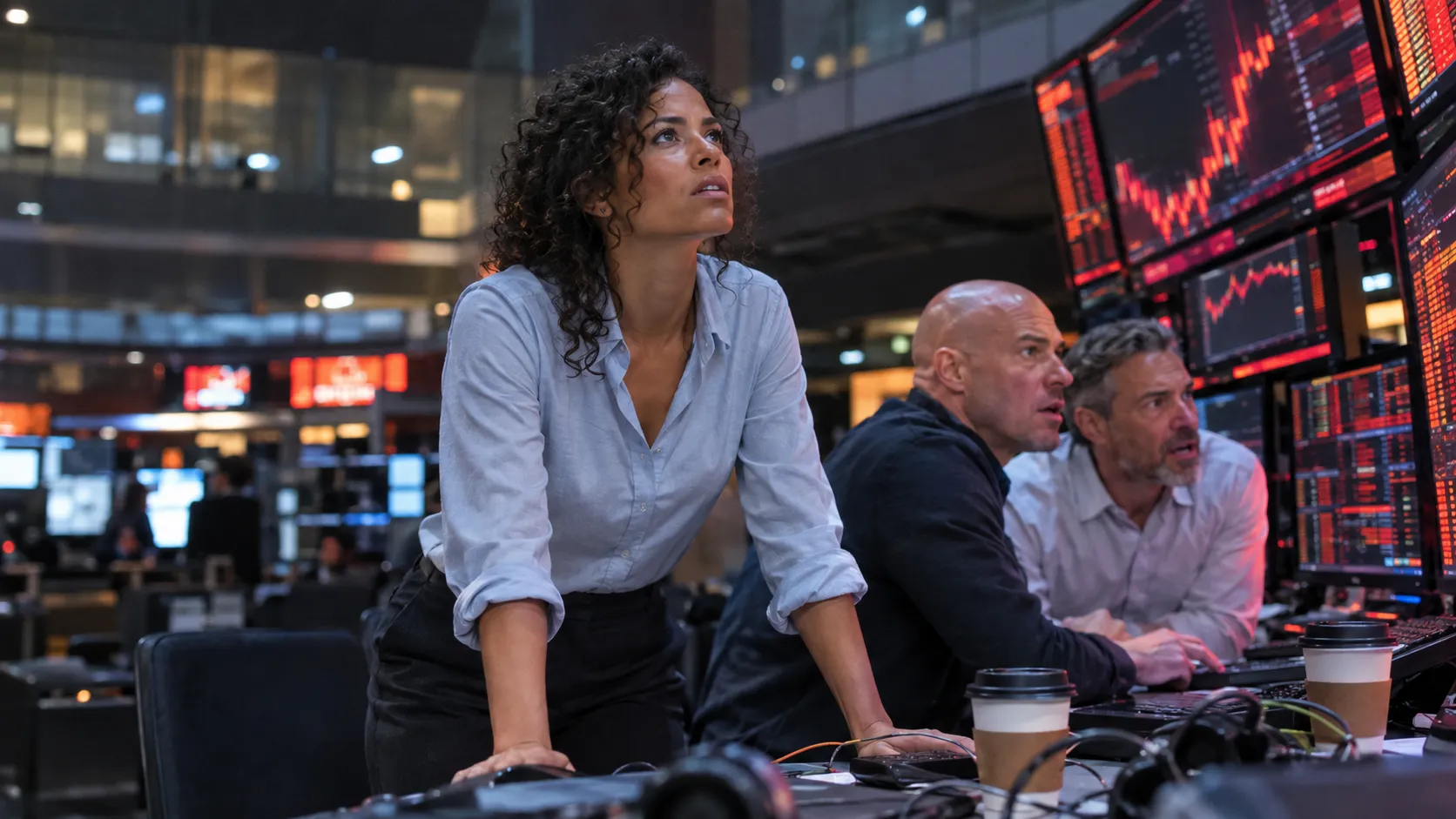 The Half-Point Nobody Priced: Fed Surprise Detonates a 0.5% Bet — AI-generated photograph · Fictional scene — no real people depicted