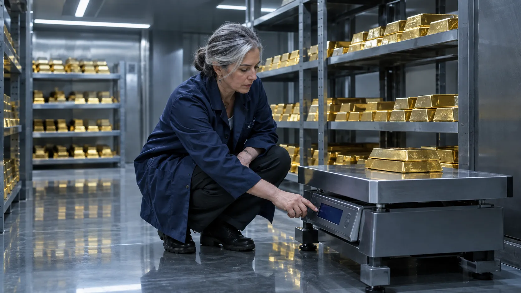 Gold Spikes to $4,165.78 in a 15-Minute Window Nobody Thought Was Real — AI-generated photograph · Fictional scene — no real people depicted